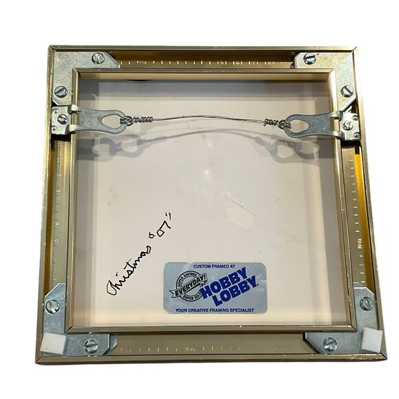 Christmas Embroidery Button And Beads Finished 6 1/4” Tree Santa Gifts Country - Picture 4 of 4